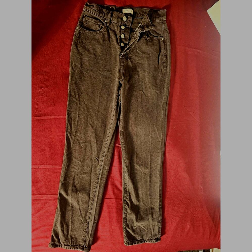 Pacsun Dad Jeans Womens 27 Brown Cotton High Rise Button Fly CLASSIC